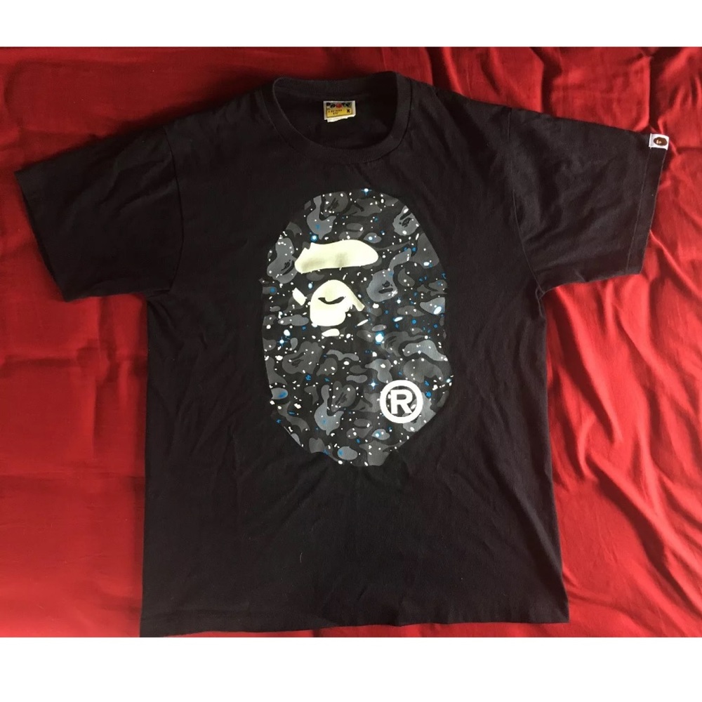 BAPE BATHING APE SPACE CAMO TEE SUPREME BBC SIZE M